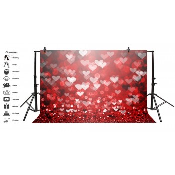 Laeacco Love Heart Glitter Light Bokeh Valentines Day Photography Backgrounds Customized Photographic Backdrop For Photo Studio