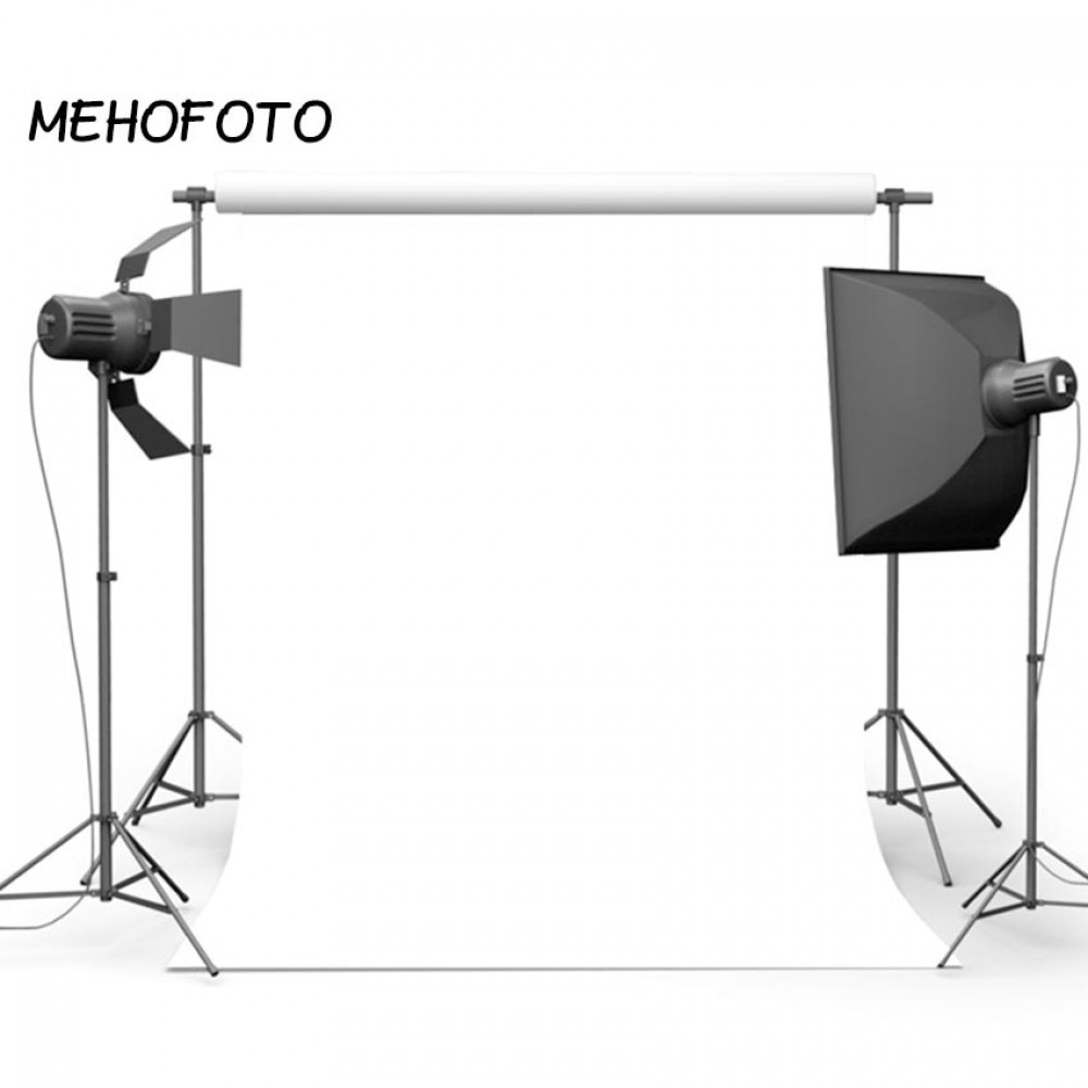 MEHOFOTO White Solid Color Photography Backgrounds for Studio Portrait Backdrop Photobooth Art Fabric Video Product Photographic