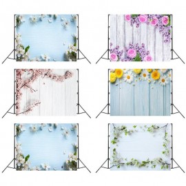 Photography Backdrop Newborn Wood Floor Photo Background Baby shower Small Fresh Flower Backdrop for Photo Studio Props