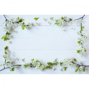 Photography Backdrop Newborn Wood Floor Photo Background Baby shower Small Fresh Flower Backdrop for Photo Studio Props