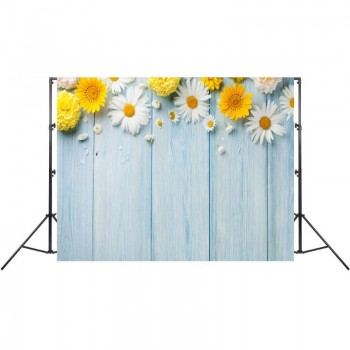 Photography Backdrop Newborn Wood Floor Photo Background Baby shower Small Fresh Flower Backdrop for Photo Studio Props