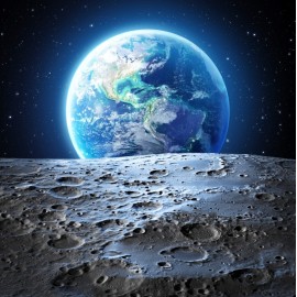 Laeacco Universe Space Moon Surface Earth Scene Baby Photography Background Customized Photographic Backdrops For Photo Studio