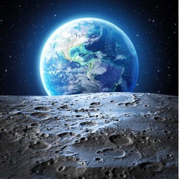 Laeacco Universe Space Moon Surface Earth Scene Baby Photography Background Customized Photographic Backdrops For Photo Studio