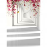 Cartoon 3D white wall butterfly vinyl photography backdrops vinyl digital cloth for kids photo studio background S-810