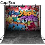 Capisco photography backdrops Graffiti Wall Birthday party banner photo studio booth background newborn baby shower photocall