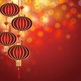 New Year Red Lantern Polka Dots Lunar Chinese Spring Festival Party Portrait Photo Backgrounds Photo Backdrop For Photo Studio
