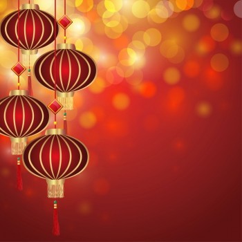 New Year Red Lantern Polka Dots Lunar Chinese Spring Festival Party Portrait Photo Backgrounds Photo Backdrop For Photo Studio