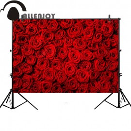 Allenjoy red rose background for photo studio flower wedding Valentines backdrop photophone photobooth professional photo prop