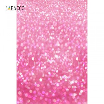 Laeacco Pink Glittering Light Bokeh Baby Newborn Photography Backgrounds Customized Photographic Backdrops For Photo Studio