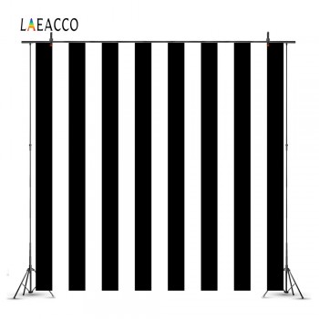Laeacco White And Black Stripes Portrait Baby Photography Backgrounds Customized Sizes Photographic Backdrops For Photo Studio