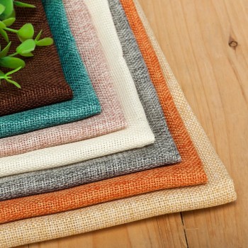 50*50 50*100 Photography Props Linen Texture Cotton Blended Cloth Woven Fabric Solid Color Vintage Background Brackgrops