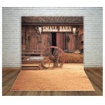 MEHOFOTO Small barn cowboy wheel wooden door American western style photography backdrops photocall photo backdrop decorations