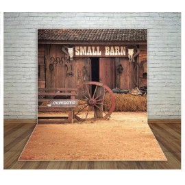 MEHOFOTO Small barn cowboy wheel wooden door American western style photography backdrops photocall photo backdrop decorations