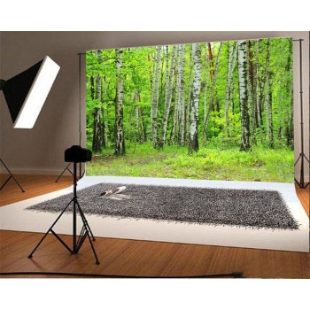 Laeacco Spring Green Forest Trees Scenic Photography Backdrops Vinyl Photo Backdrop Custom Backgrounds Props For Photo Studio