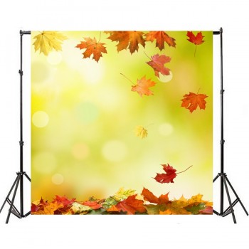 Laeacco Autumn Fallen Leaves Bokeh Scenery Portrait Baby Photography Backgrounds Custom Photographic Backdrops For Photo Studio