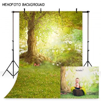 MEHOFOTO photographic background spring scenic Meadow flower tree forest backdrops children background for photo studio