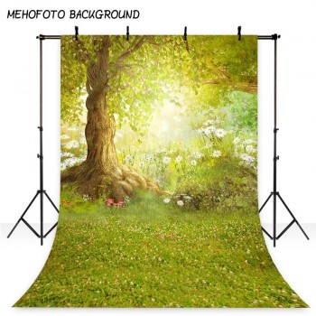 MEHOFOTO photographic background spring scenic Meadow flower tree forest backdrops children background for photo studio