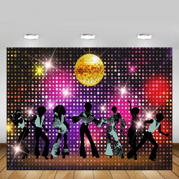 80s 90s Disco Club Party Dance Spot Light Music Sparkle Custom Banner Photo Backdrop photography background Decorations props