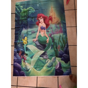 Little mermaid ariel princess castle corals and sea bed Photo backdrop Kids Birthday Photo Studio Backdrop Background Y-229