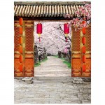 3x5ft Vinyl Red Chinese Lunar New Year Spring Festival Theme Party Wall Decorations Mural Photography Backgrounds Color: brick