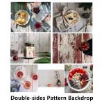 Double Sides Wood Marble Cement Wall Like Vintage Photography Background Backdrop Paper Board Prop For Food 55X86CM
