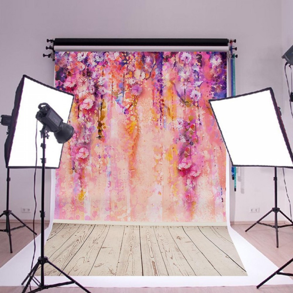 New Purple Tree DIY Kids Photography Backdrop Raw Silk Cloth Wall Silk Poster Background Photo Studio Props 900x600mm