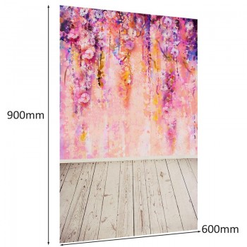 New Purple Tree DIY Kids Photography Backdrop Raw Silk Cloth Wall Silk Poster Background Photo Studio Props 900x600mm