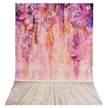 New Purple Tree DIY Kids Photography Backdrop Raw Silk Cloth Wall Silk Poster Background Photo Studio Props 900x600mm