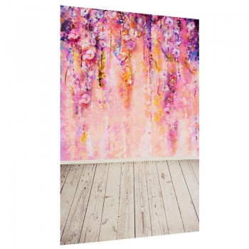 New Purple Tree DIY Kids Photography Backdrop Raw Silk Cloth Wall Silk Poster Background Photo Studio Props 900x600mm