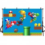 MEHOFOTO Custom Vinyl Photographic Backdrop Kids Birthday Party Boys Super Marie Bros Game Level Children Backgrounds Photo Pro