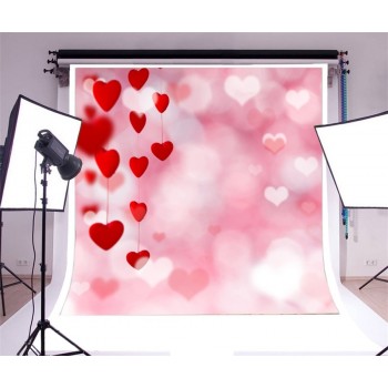 Laeacco Love Hearts Light Bokeh Valentine Photography Backgrounds Customized Photographic Backdrops For Photo Studio