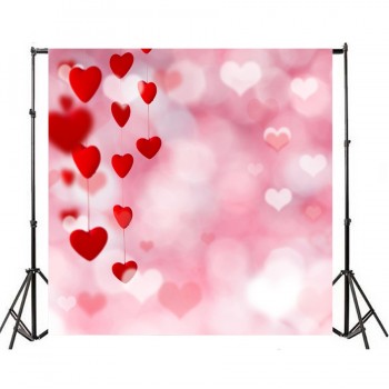 Laeacco Love Hearts Light Bokeh Valentine Photography Backgrounds Customized Photographic Backdrops For Photo Studio