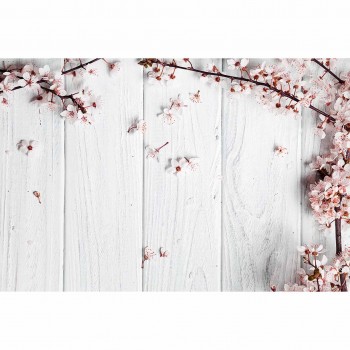 Allenjoy pink flowers spring on white wooden board photo background fund background vinyl photography studio funds fund