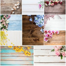 Wood Board Flower Photo Background Birthday Photocall  Baby Shower Food Cake Photography Backdrops Fond Photographie Mariage