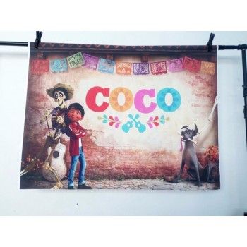 Photography backdrops Coco Music Guitar Skulls Photo Backdrop children Birthday Party Custom Photo Background Studio Backdrop