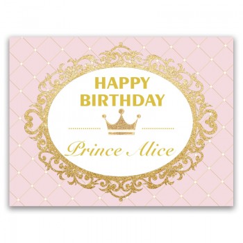 Allenjoy Photography backdrops Princess Party Pink Gold Glitter Birthday Invitation celebration Party Table Dessert Background