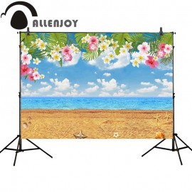 Allenjoy photography backdrops Tropical party Birthday Hawaii Summer Beach background newborn baby shower photocall