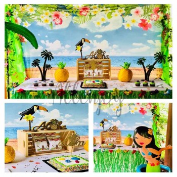 Allenjoy photography backdrops Tropical party Birthday Hawaii Summer Beach background newborn baby shower photocall