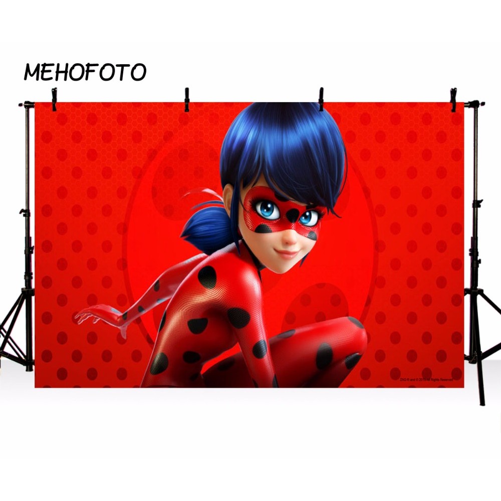 MEHOFOTO Cartoon TV-show Character Vinyl Photography Backdground Miraculous Ladybug Children Backdrops Studio Banner ZR-353