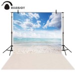 Allenjoy scenery photo backdrop Light color sea water beach sky clouds backgrounds for photo studio Background for photo