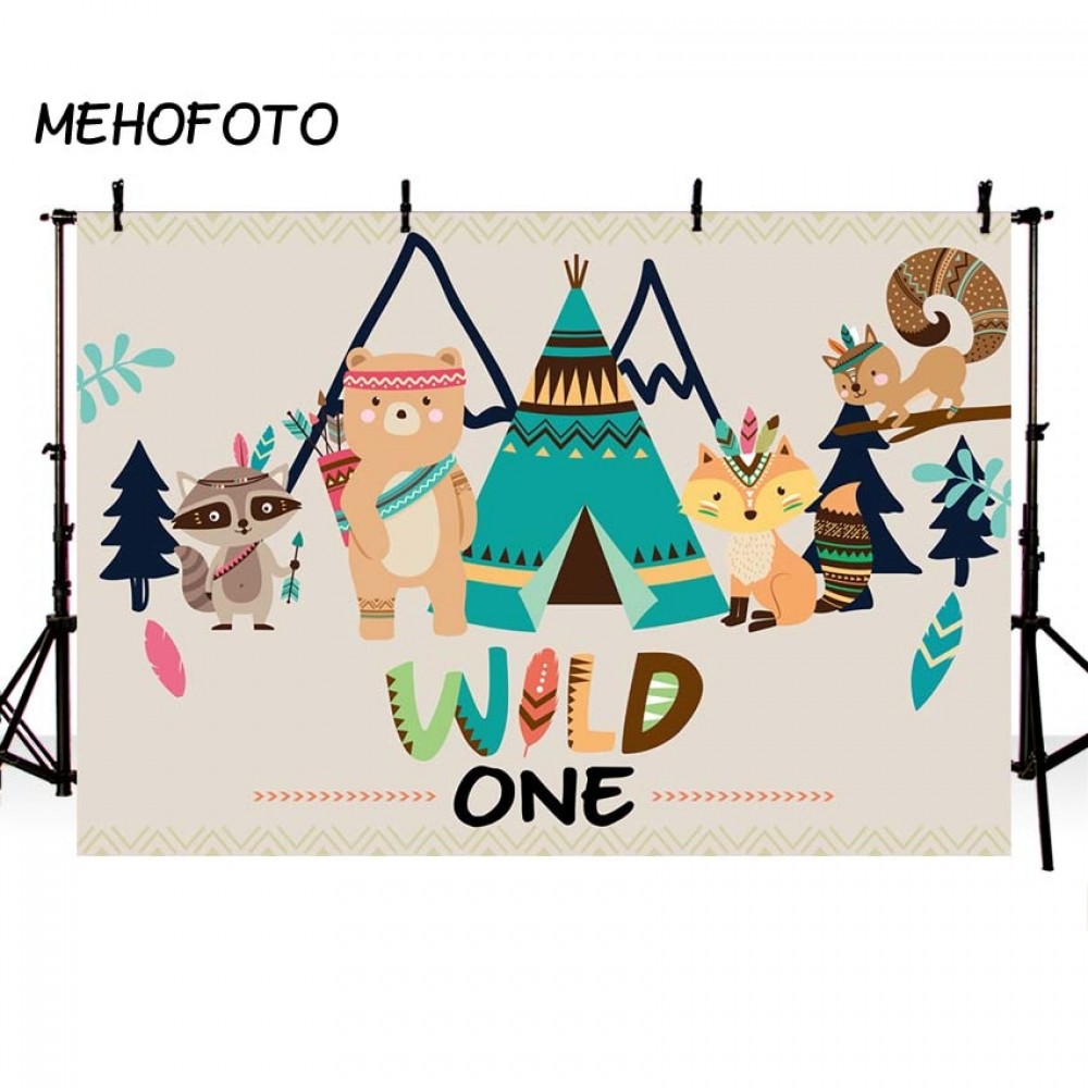 MEHOFOTO Wild One Birthday Party Photography Backdrops children custom Dessert Table banner Photo Background Printed Backdrop
