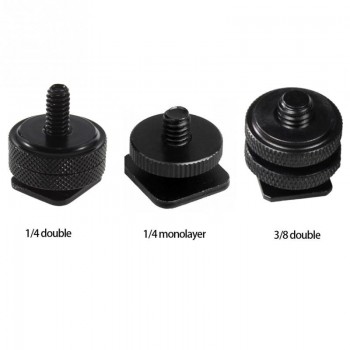 1/4\ 3/8 Tripod Screw to Flash Hot Shoe Mount Adapter For DSLR SLR on Hotshoe Studio Accessory Screw