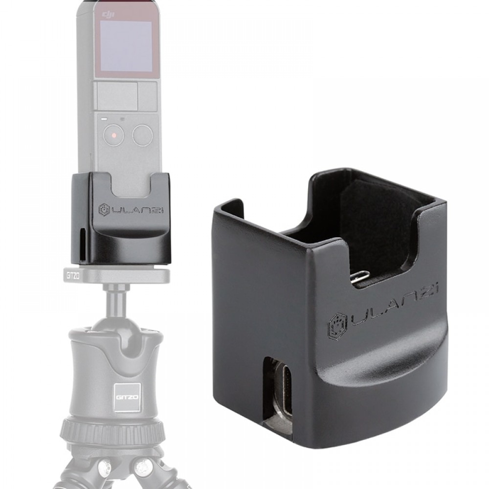 Ulanzi OP-2 Tripod Mount Adapter for DJI Osmo Pocket Accessories Handheld Gimbal Base w 1/4 Screw USB Type-C Charing Port