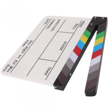 Director Video Scene Clapperboard Clapper Board Acrylic Dry Erase Director TV Movie Film Action Slate Clap Handmade Cut Prop