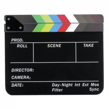 Director Video Scene Clapperboard Clapper Board Acrylic Dry Erase Director TV Movie Film Action Slate Clap Handmade Cut Prop