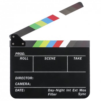 Director Video Scene Clapperboard Clapper Board Acrylic Dry Erase Director TV Movie Film Action Slate Clap Handmade Cut Prop