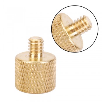 HONGDAK 3/8 Inch Female To 1/4 Inch Male Tripod Thread Reducer Adapter Brass Copper