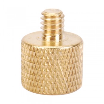 HONGDAK 3/8 Inch Female To 1/4 Inch Male Tripod Thread Reducer Adapter Brass Copper