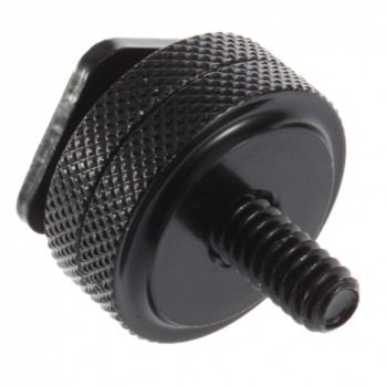 Black aluminum metal 1/4 3/8 adapter Tripod Screw to Flash Hot Shoe Mount Adapter For DSLR SLR on Hotshoe Studio Accessory