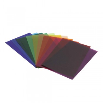 12 Colors Camera Flash Diffuse Gels Filter Transparent Color Balance Lighting Filter Kit for Photo Studio Camera Accessories